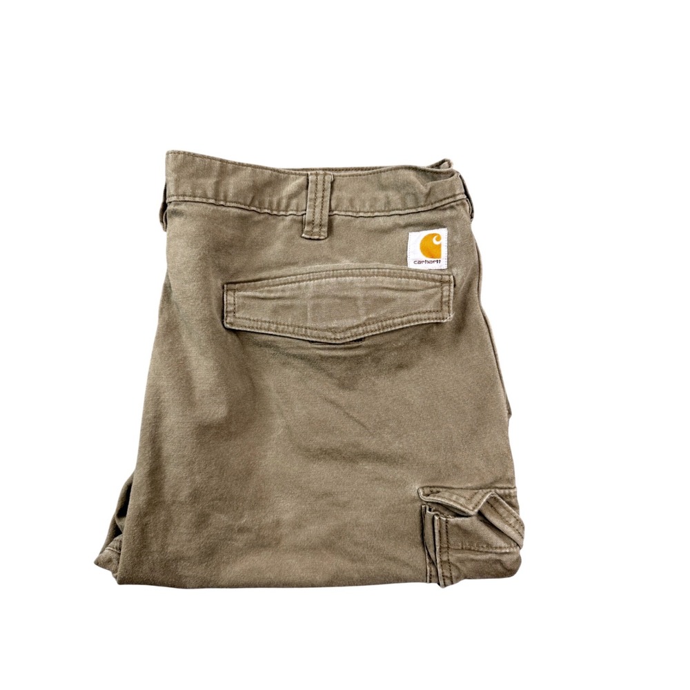 Carhartt Mens Relaxed Fit Cargo Shorts Olive Green 40 Stretch 103542 217